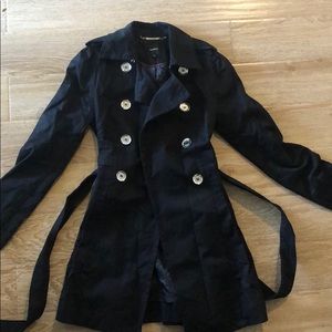 Jacket, black with silver buttons, never worn